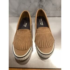 Sperry Womens Ladies Paul Sperry Slip-On Loafers with Fringe Size 5.5M